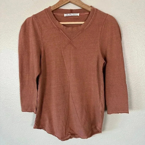 Free People We the Free Clover Puff Shoulder Top Mesa XS - Picture 2 of 4